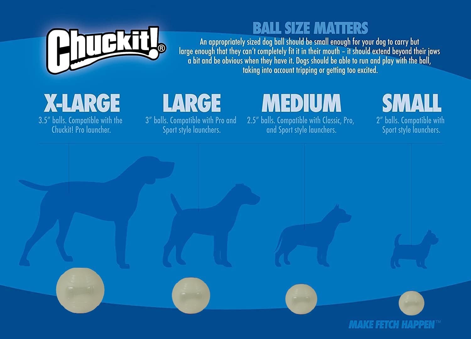 image:imageChuckit Glow in the Dark Bouncy Balls Ball for Dogs Chuckit Dog Toy Max Glow Balls Small 2 Inch Pack of 1ExtraLarge
