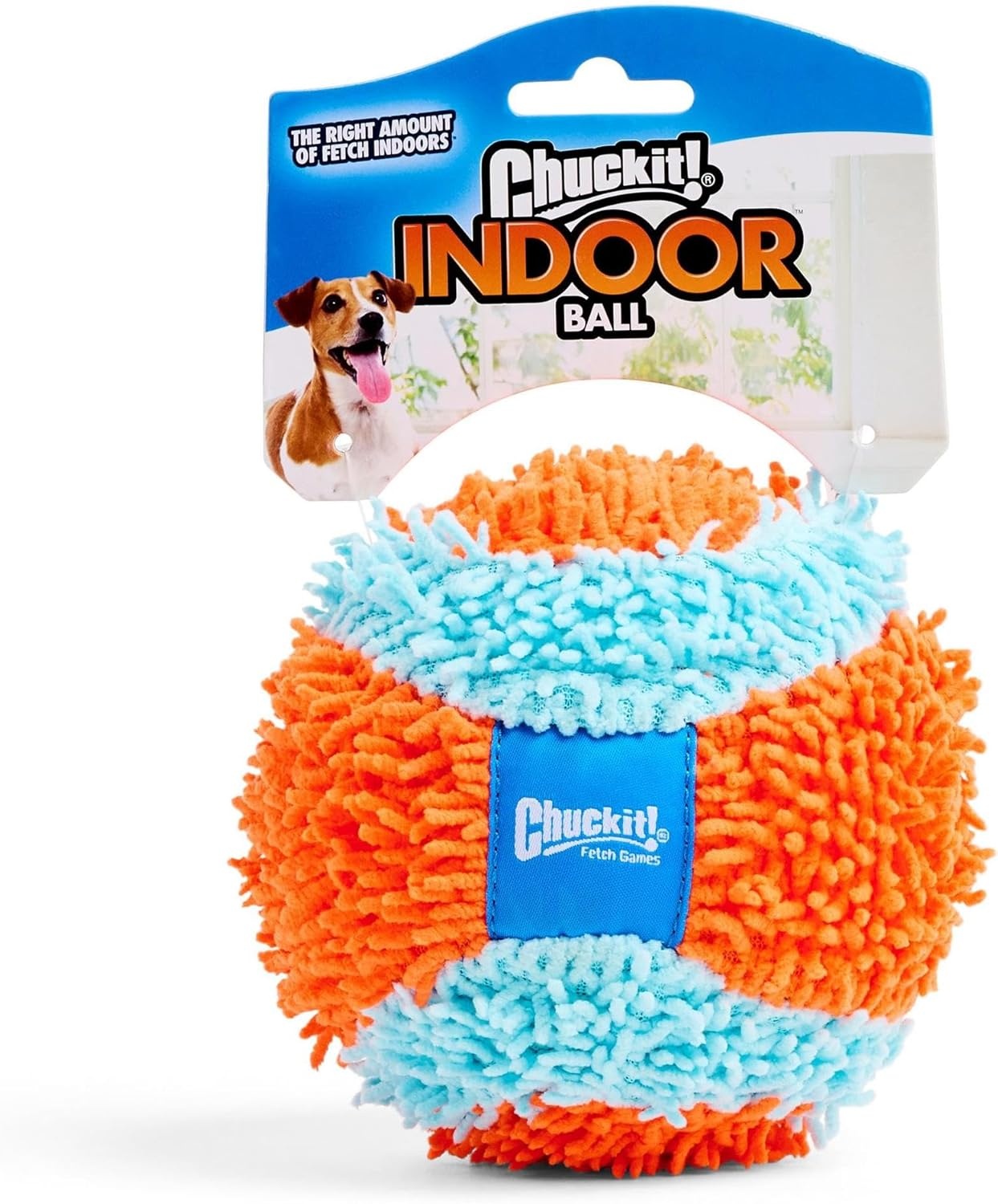 image:imageChuckit Indoor Fetch Ball Dog Toy for Dogs Interactive Dog Toys for Boredom 475 Inch Orange and BlueOrange Blue Fetch Ball