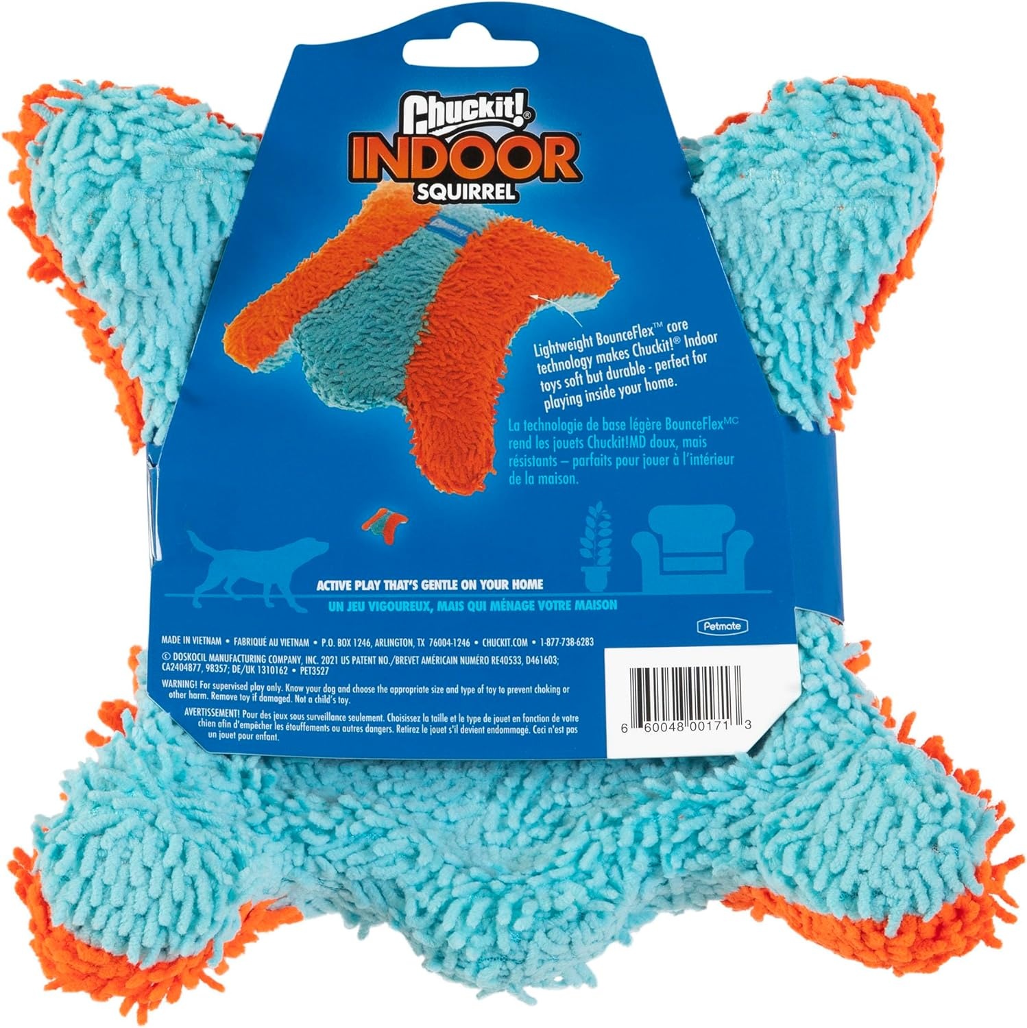 image:imageChuckit Indoor Fetch Ball Dog Toy for Dogs Interactive Dog Toys for Boredom 475 Inch Orange and BlueOrange Blue Fumbler