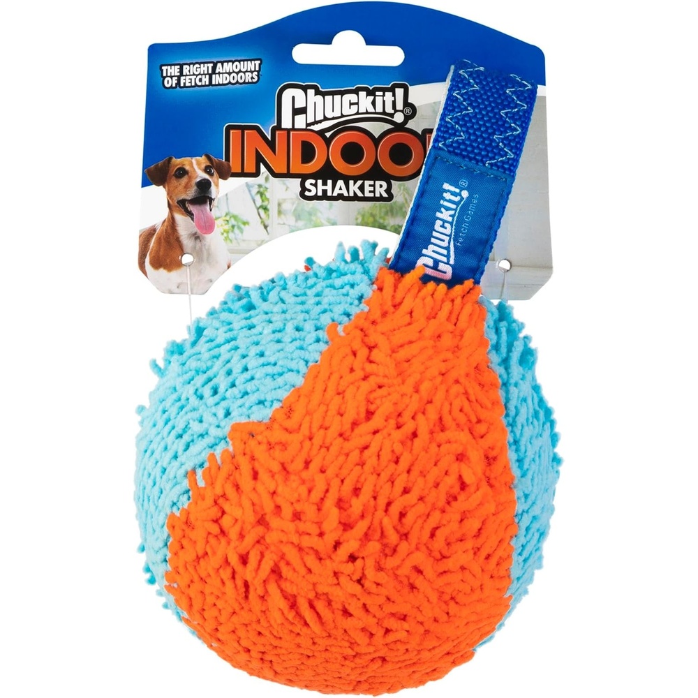 image:imageChuckit Indoor Fetch Ball Dog Toy for Dogs Interactive Dog Toys for Boredom 475 Inch Orange and BlueOrange Blue Shaker