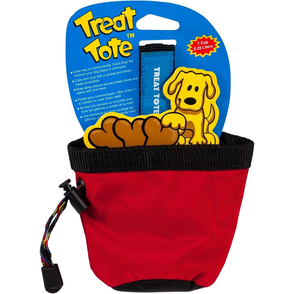 image:imageChuckit Treat Tote Dog Treat Pouch for Puppy Training 1 Cup Capacity Assorted Colors1 Cup
