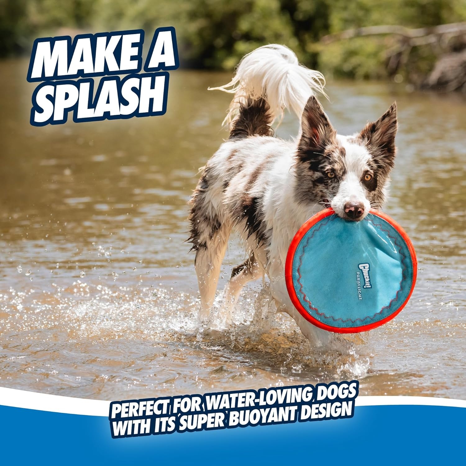image:imageChuckit Max Glow Paraflight Flying Disc Dog Toy Water Floating Flyer Durable Nylon Construction with Soft Rubber Edges For Medium and Large Dogs Size Large 975 L x 975 W Pack of 1GreenMax Glow