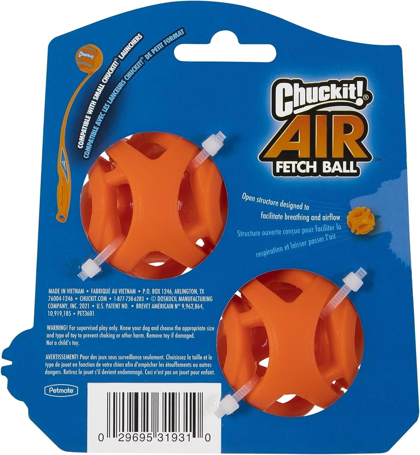 image:imageChuckit Air Fetch Ball Dog Toy Small 2 Inch Diameter for dogs 020 lbs Pack of 2Ball Small