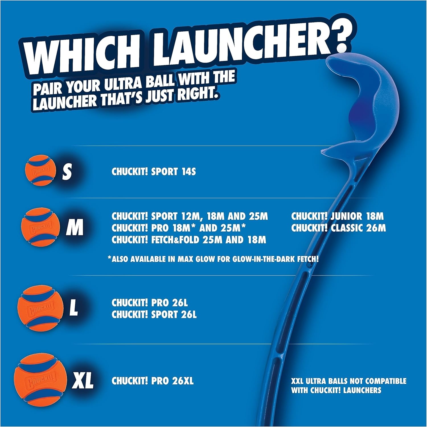 image:imageChuckit Classic 26M Dog Ball Launcher 26 Long Handle Compatible with Medium 25 Balls Pet Fetch Thrower Toys For Dogs 2060 Pounds Made in USA Comes with 1 Medium Ultra DogBallPro