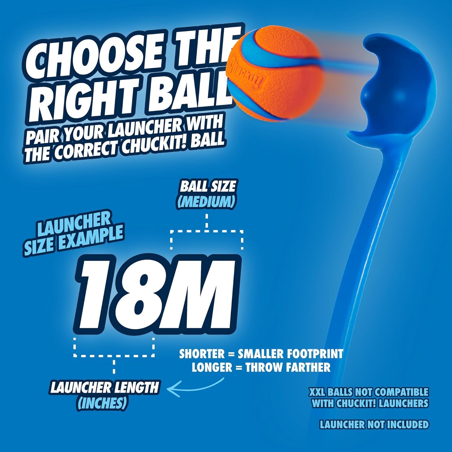 image:imageChuckit Dog Ball Launcher Pro 25 with Medium 25 Dog Fetch Ball Thrower For Dogs 2060 Pounds Made in USAJunior