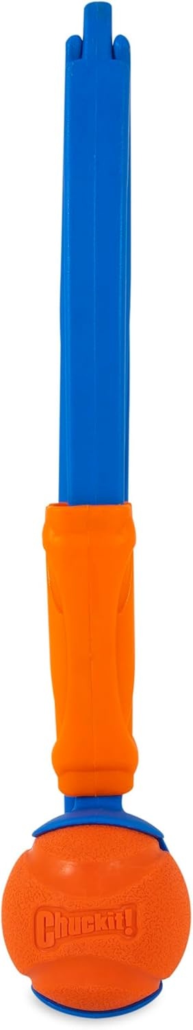 image:imageChuckit Fetch amp Fold 25M Dog Ball Launcher 25 Length Includes Medium Ball 25 For Dogs 2060 Pounds
