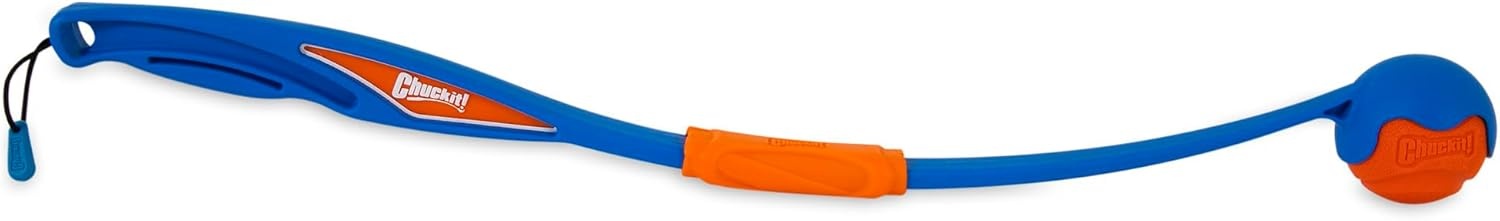image:imageChuckit Fetch amp Fold 25M Dog Ball Launcher 25 Length Includes Medium Ball 25 For Dogs 2060 Pounds