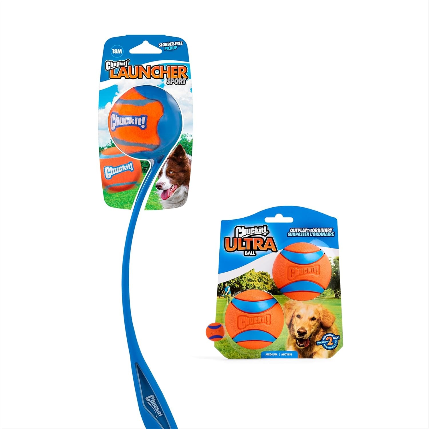 image:imageChuckit Sport 18M Dog Ball Launcher 18 Length Includes Medium Ball 25 For Dogs 2060 Pounds18in