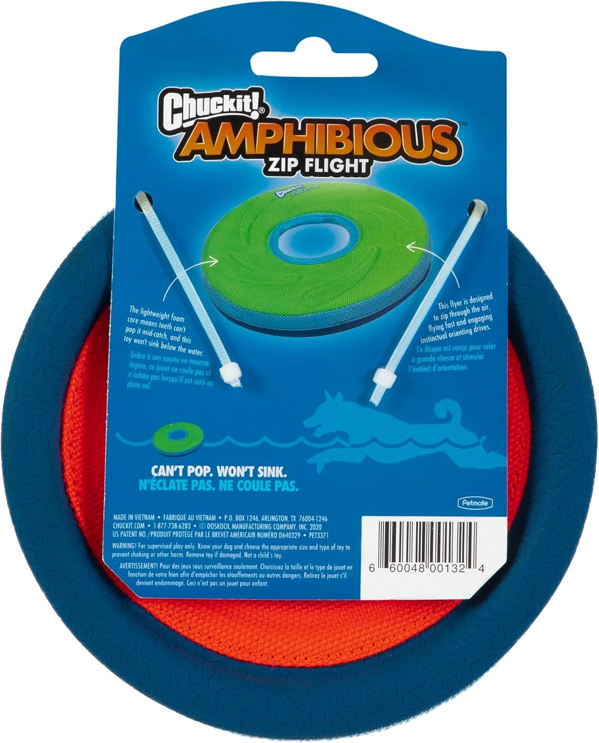 image:imageChuckit Zipflight Flying Disc Dog Toy Small 6 Green and light BlueSmall
