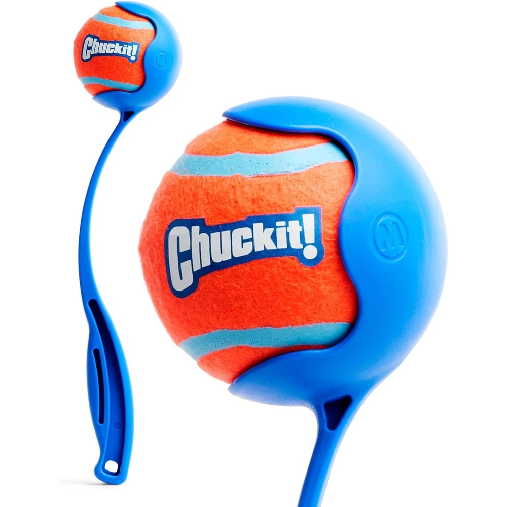 image:imageChuckit Dog Ball Launcher Pro 25 with Medium 25 Dog Fetch Ball Thrower For Dogs 2060 Pounds Made in USASport