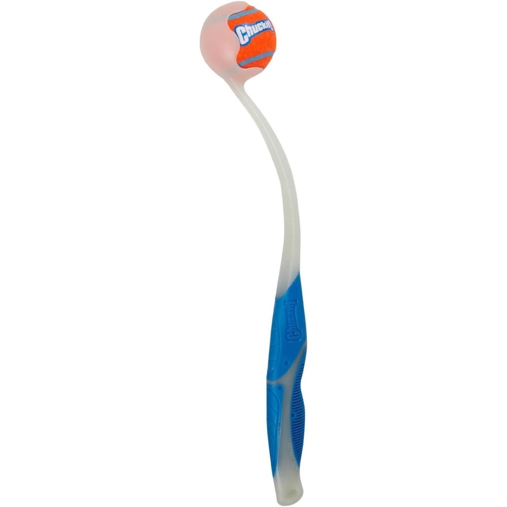 image:imageChuckit Pro 18M Max Glow Dog Ball Launcher 18 Length Includes Medium Regular Ball 25 For Dogs 2060 PoundsMedium 25 Ball