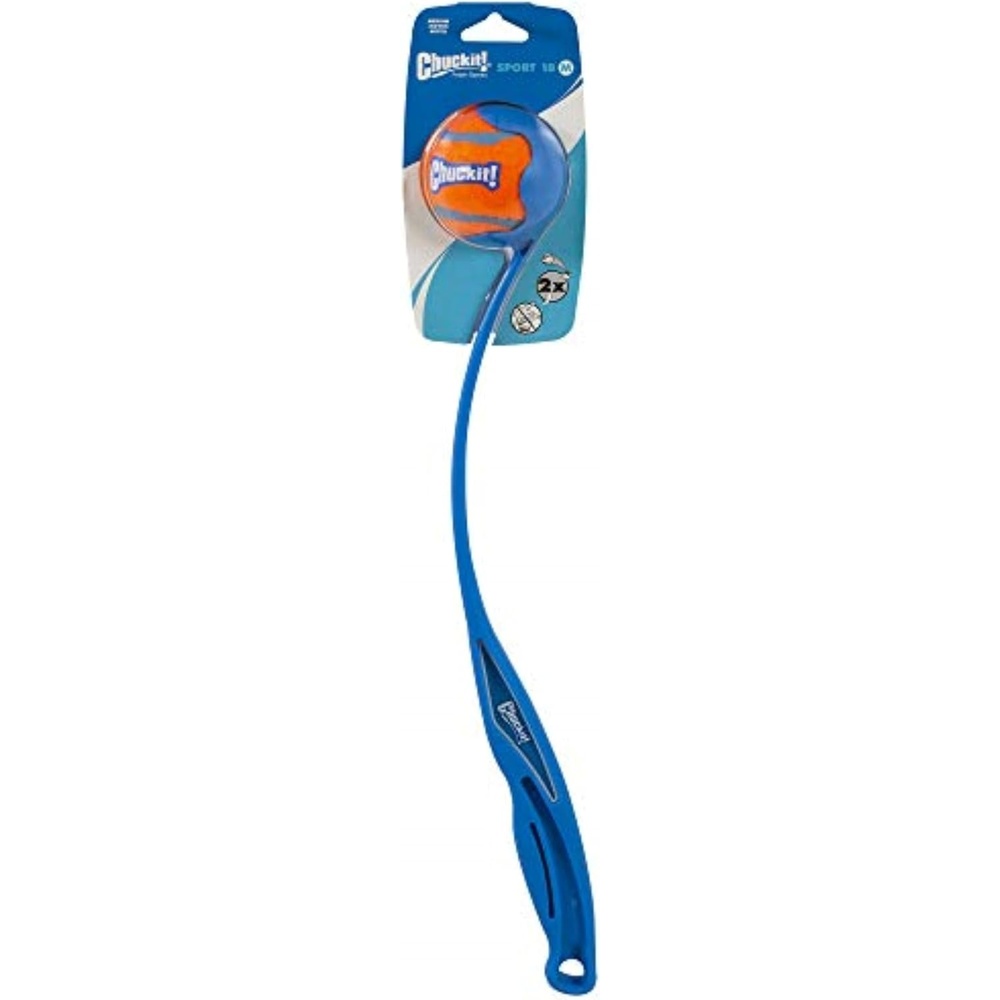 image:imageChuckit Sport 18M Dog Ball Launcher 18 Length Includes Medium Ball 25 For Dogs 2060 Pounds18in