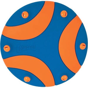 image:imageChuckit Whistle Flight Outdoor Dog Fetch Toy OrangeBlue 106 x 12 x 111 For Medium to Large Dogs