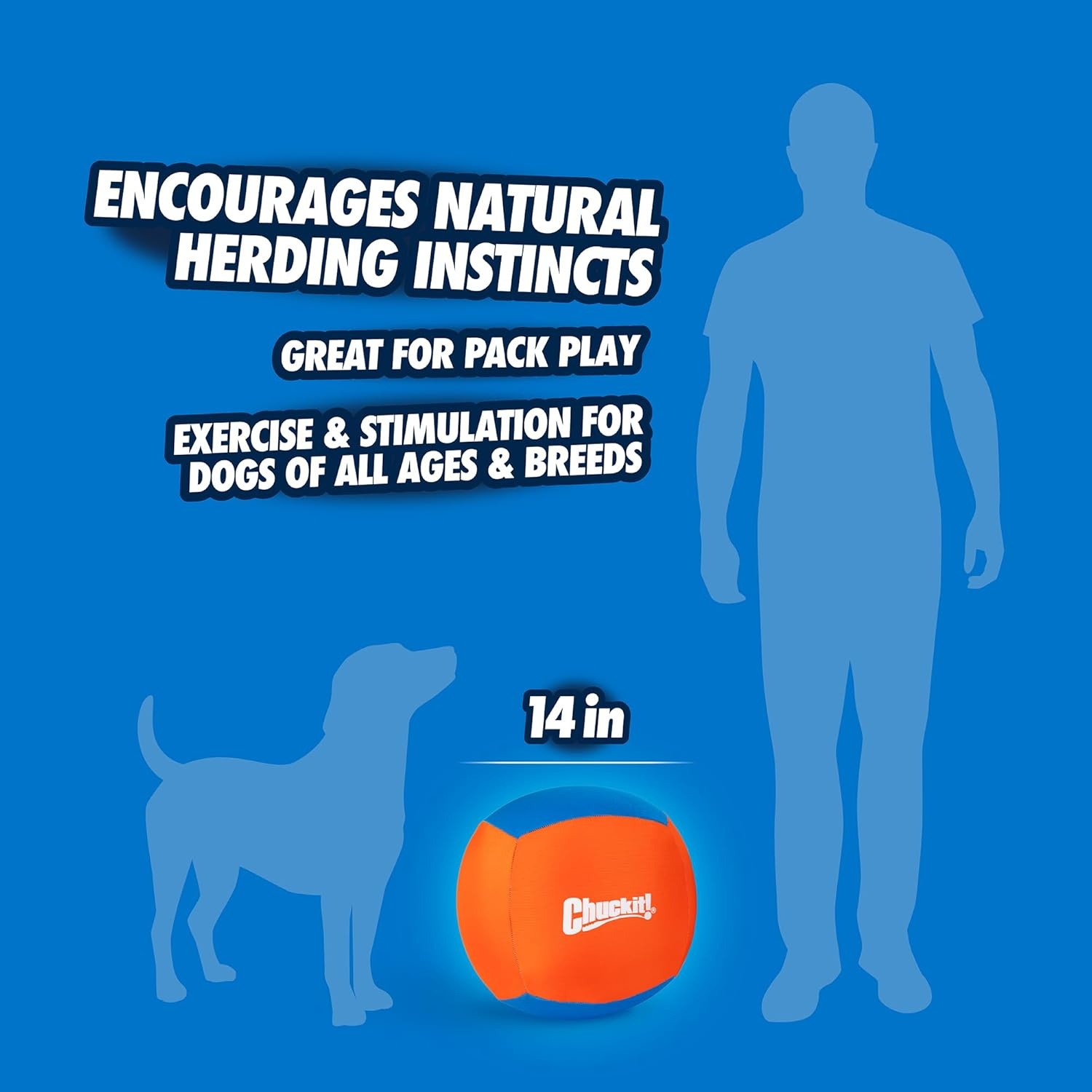 image:imageChuckit Air Fetch Ball Dog Toy Medium 25 Inch Diameter for dogs 2060 lbs Pack of 2Big Air Fetch Ball
