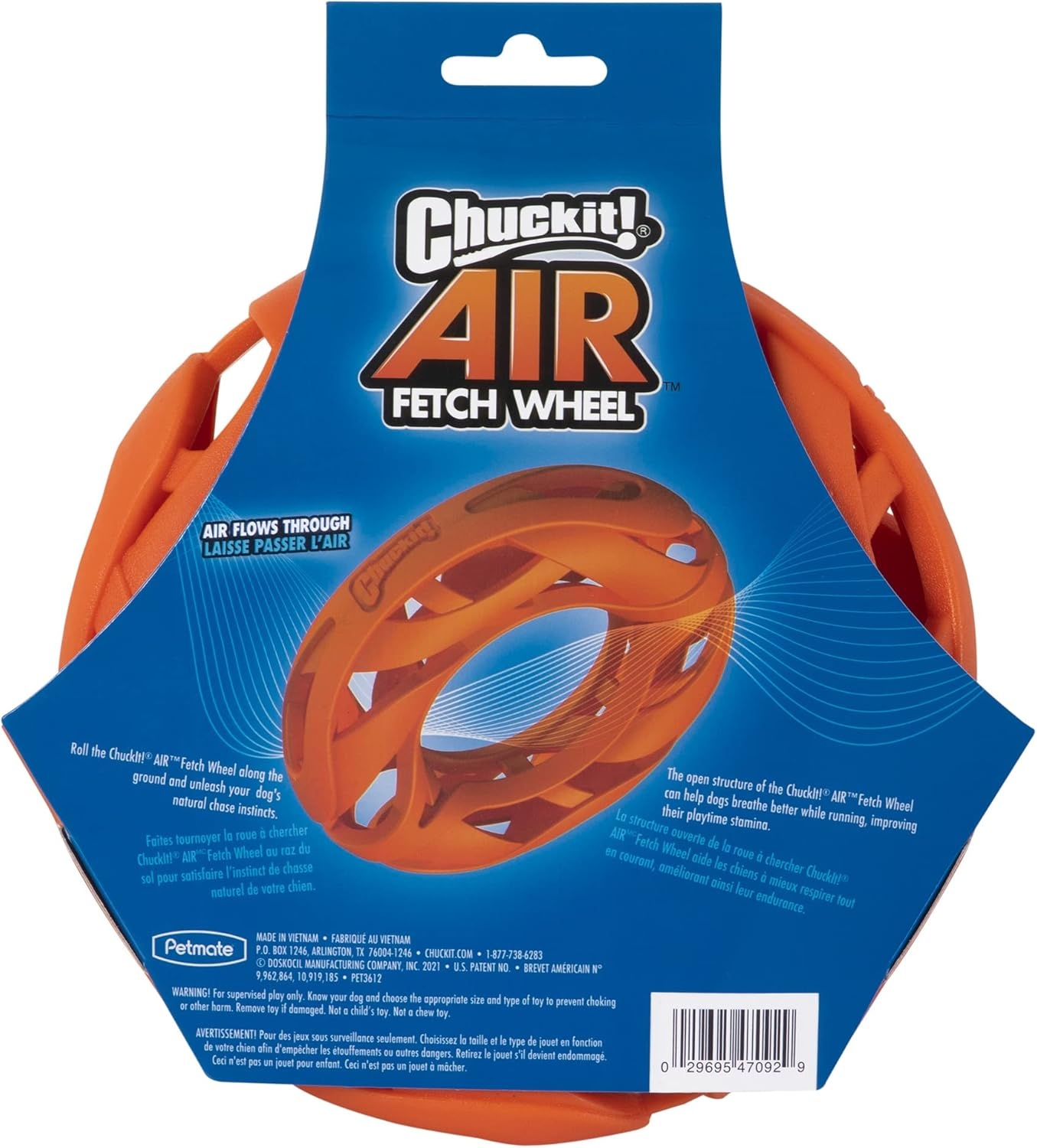 image:imageChuckit Air Fetch Ball Dog Toy Medium 25 Inch Diameter for dogs 2060 lbs Pack of 2Fetch Wheel