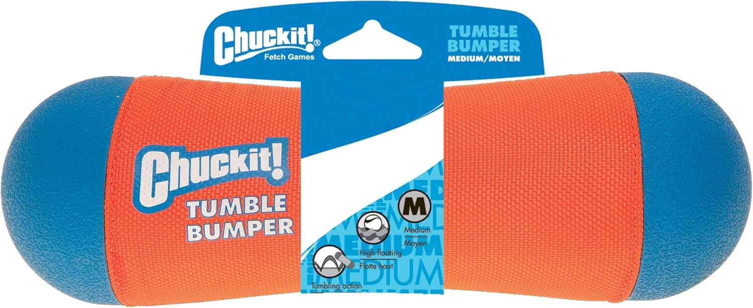 image:imageChuckit Amphibious Tumble Bumper Dog Toy Floats on waterLargeMedium
