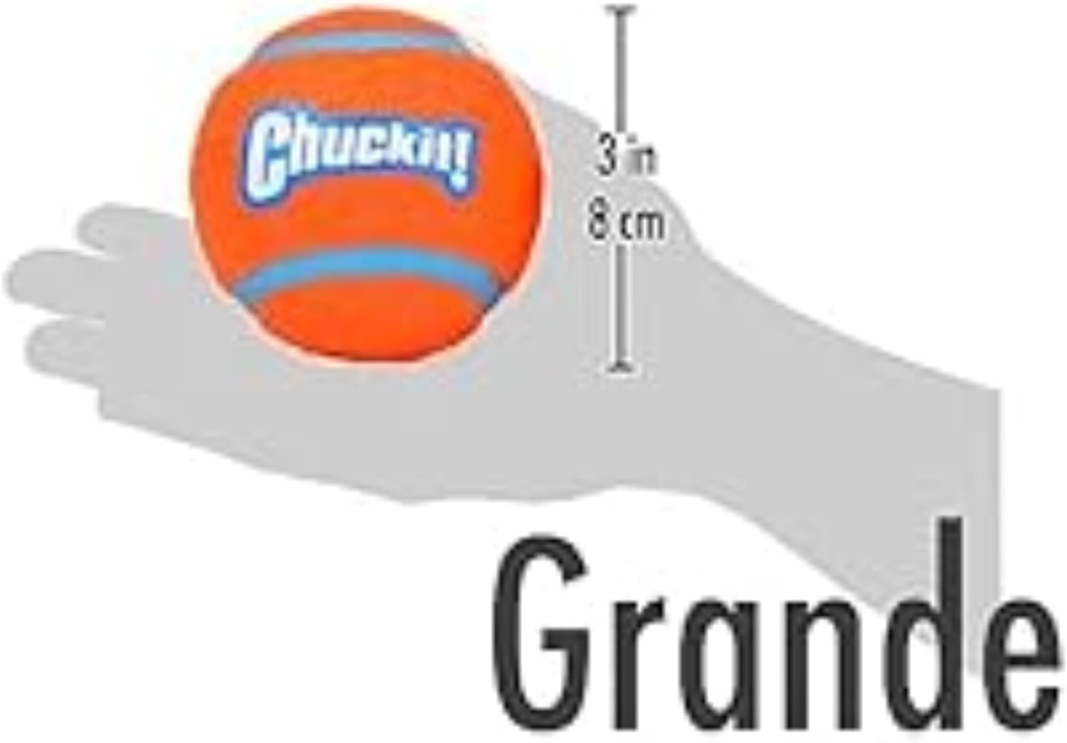 image:imageChuckit Dog Tennis Ball Dog Toy Large 3 Inch Diameter for dogs 60100 lbs Pack of 2Large 2 Count Pack of 12