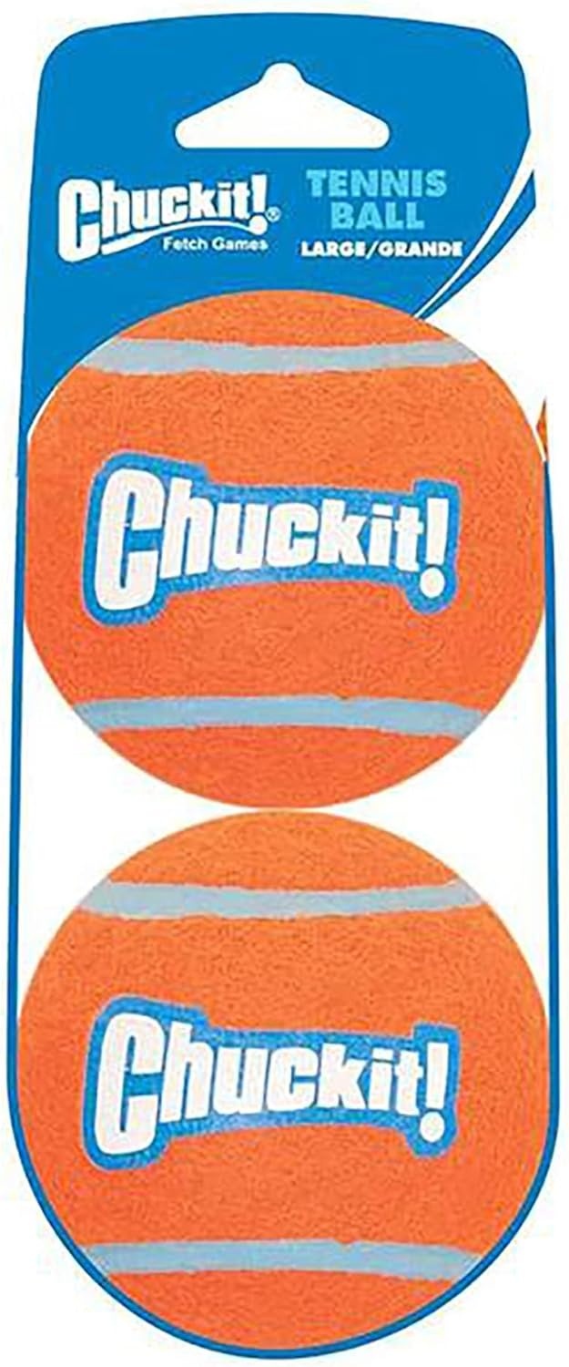 image:imageChuckit Dog Tennis Ball Dog Toy Large 3 Inch Diameter for dogs 60100 lbs Pack of 2Large 2 Count Pack of 12