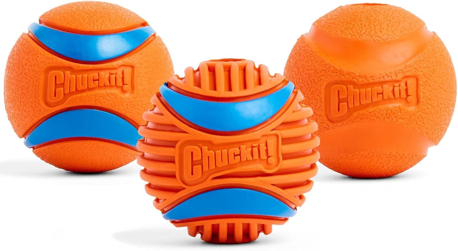 image:imageChuckit Gen 1 Fetch Pack Dog Balls Interactive Dog Toys HighBounce Fetch Ball Floating Ultra and Rugged Balls Durable Size Medium 25inch Diameter Set of 3Medium 25