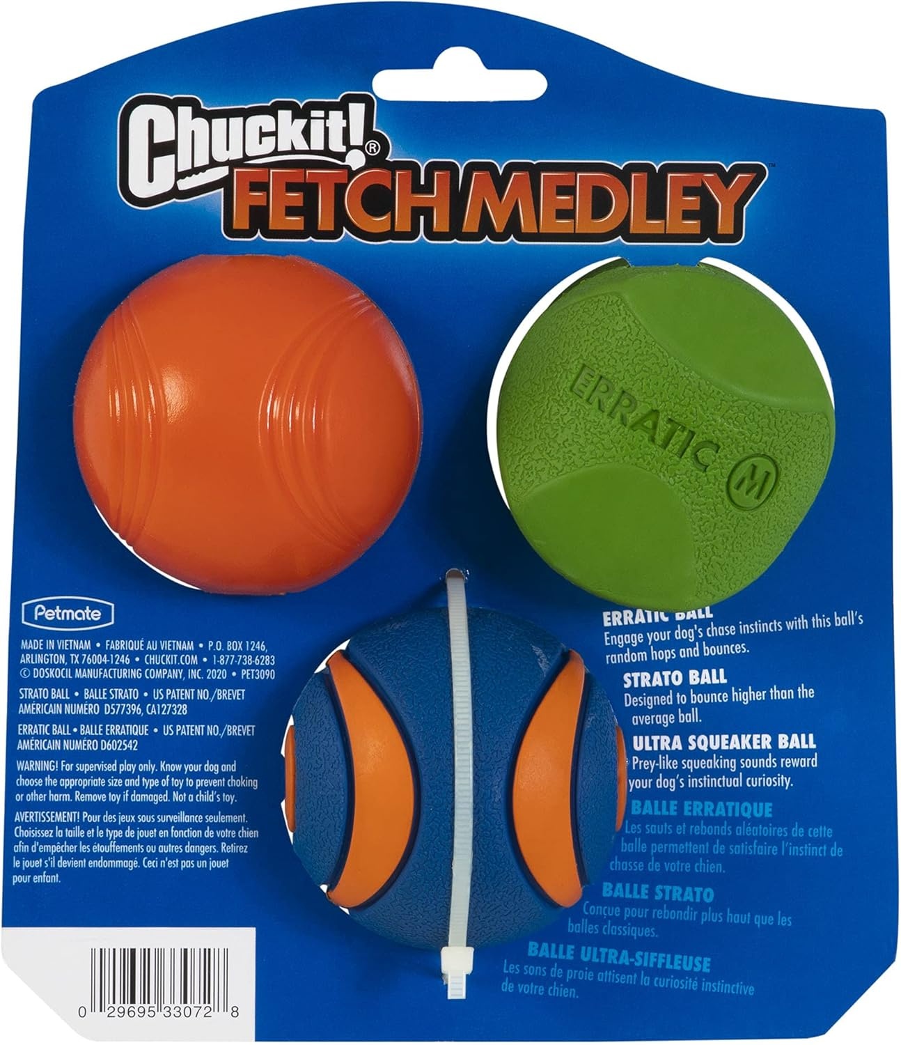 image:imageChuckit Gen 1 Fetch Pack Dog Balls Interactive Dog Toys HighBounce Fetch Ball Floating Ultra and Rugged Balls Durable Size Medium 25inch Diameter Set of 3Medium 25