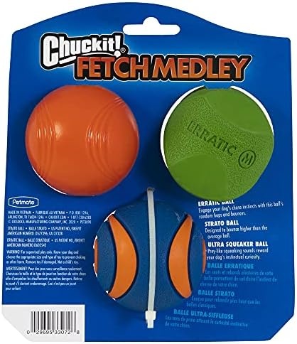 image:imageChuckit Gen 1 Fetch Pack Dog Balls Interactive Dog Toys HighBounce Fetch Ball Floating Ultra and Rugged Balls Durable Size Medium 25inch Diameter Set of 3Medium 25 Pack of 12