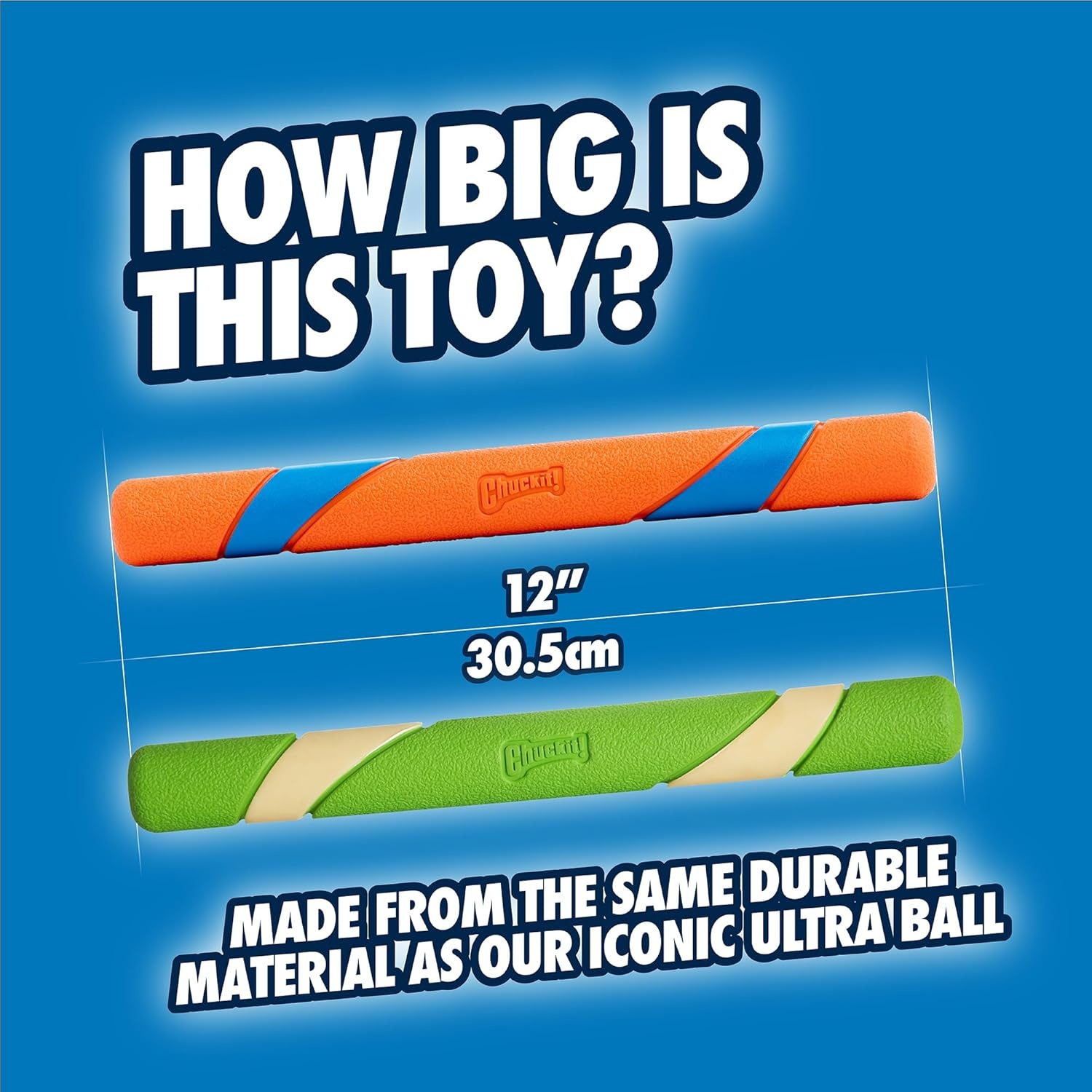 image:imageChuckit Max Glow Ultra Fetch Stick Outdoor Dog Toy 12 Inches for All Breed SizesDay n Night