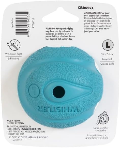 image:imageChuckit The Whistler Ball Dog Toy Medium 25 Inch Diameter for Dogs 2060 lbs Pack of 2 MulticolorLarge Pack of 1