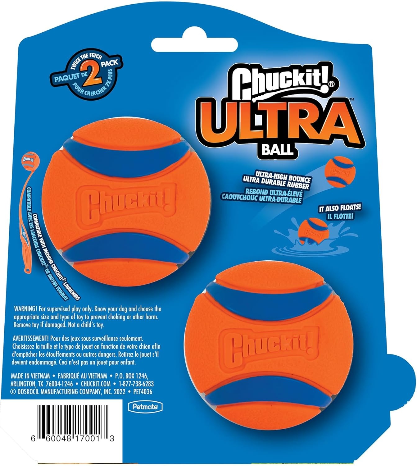 image:imageChuckit Ultra Ball Dog Toy Medium Bouncy Fetch Balls For Dogs 2060 lbs Made from Durable Rubber Floating Water Pet Toys Size Medium 25inch Diameter Pack of 4Medium