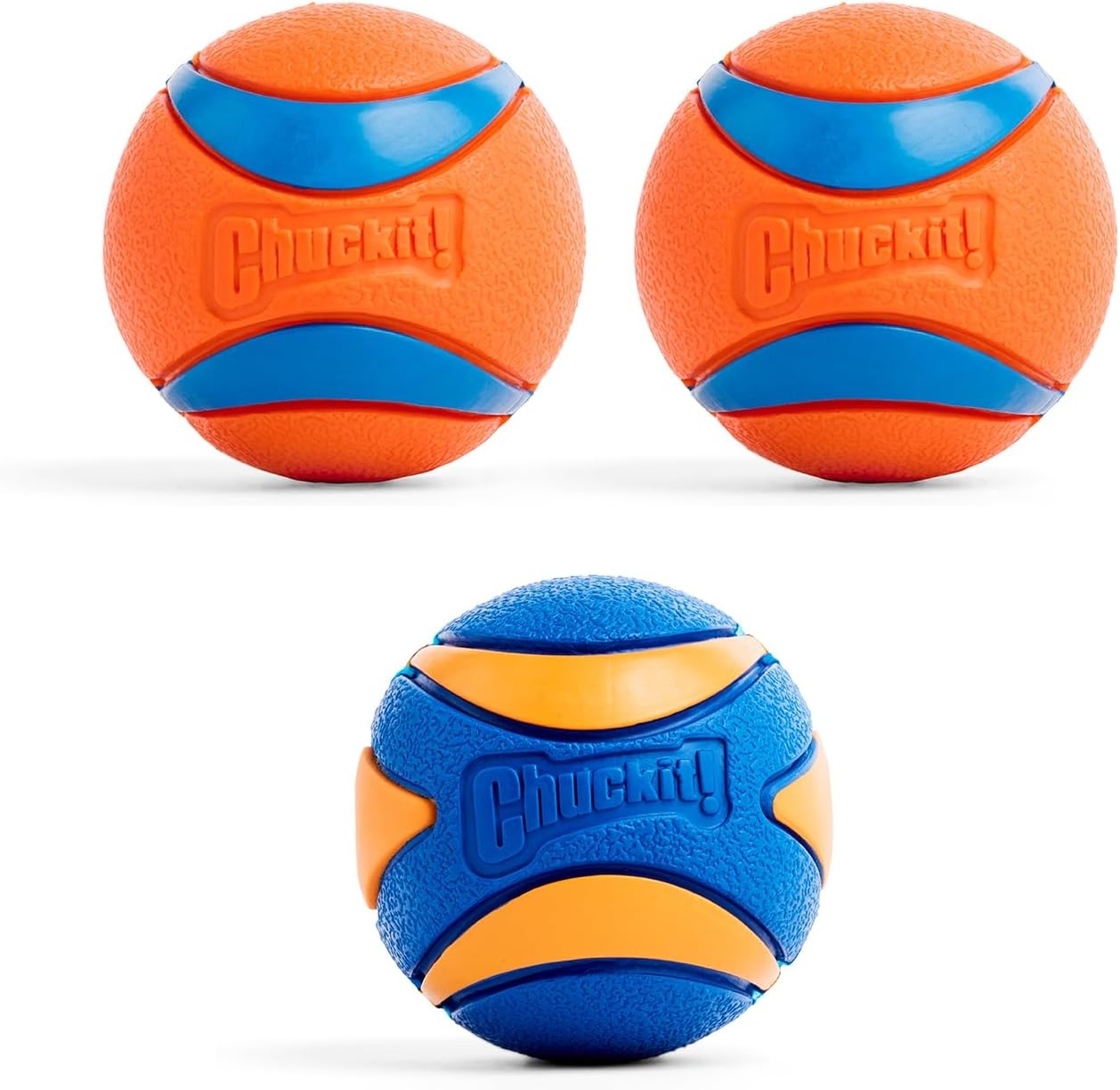 image:imageChuckit Ultra Ball Dog Toy Medium Bouncy Fetch Balls For Dogs 2060 lbs Made from Durable Rubber Floating Water Pet Toys Size Medium 25inch Diameter Pack of 4Medium
