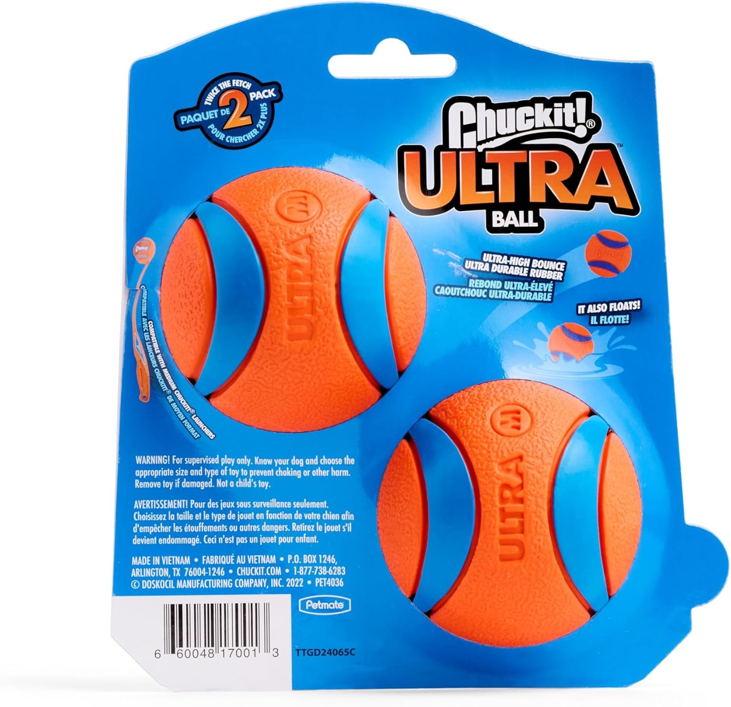 image:imageChuckit Ultra Ball Dog Toy Medium Bouncy Fetch Balls For Dogs 2060 lbs Made from Durable Rubber Floating Water Pet Toys Size Medium 25inch Diameter Pack of 4Medium Pack of 6