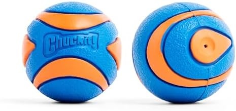 image:imageChuckit Ultra Ball Dog Toy Medium Bouncy Fetch Balls For Dogs 2060 lbs Made from Durable Rubber Floating Water Pet Toys Size Medium 25inch Diameter Pack of 4Medium Pack of 12