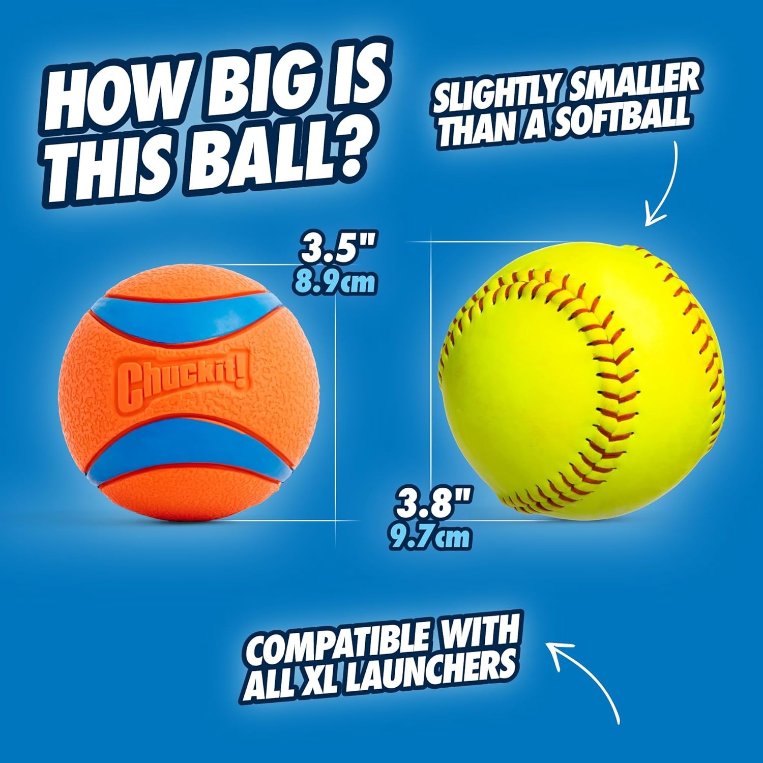 image:imageChuckit Ultra Squeaker Ball Dog Toy Large 3 Inch 1 Pack for Large BreedsUltra