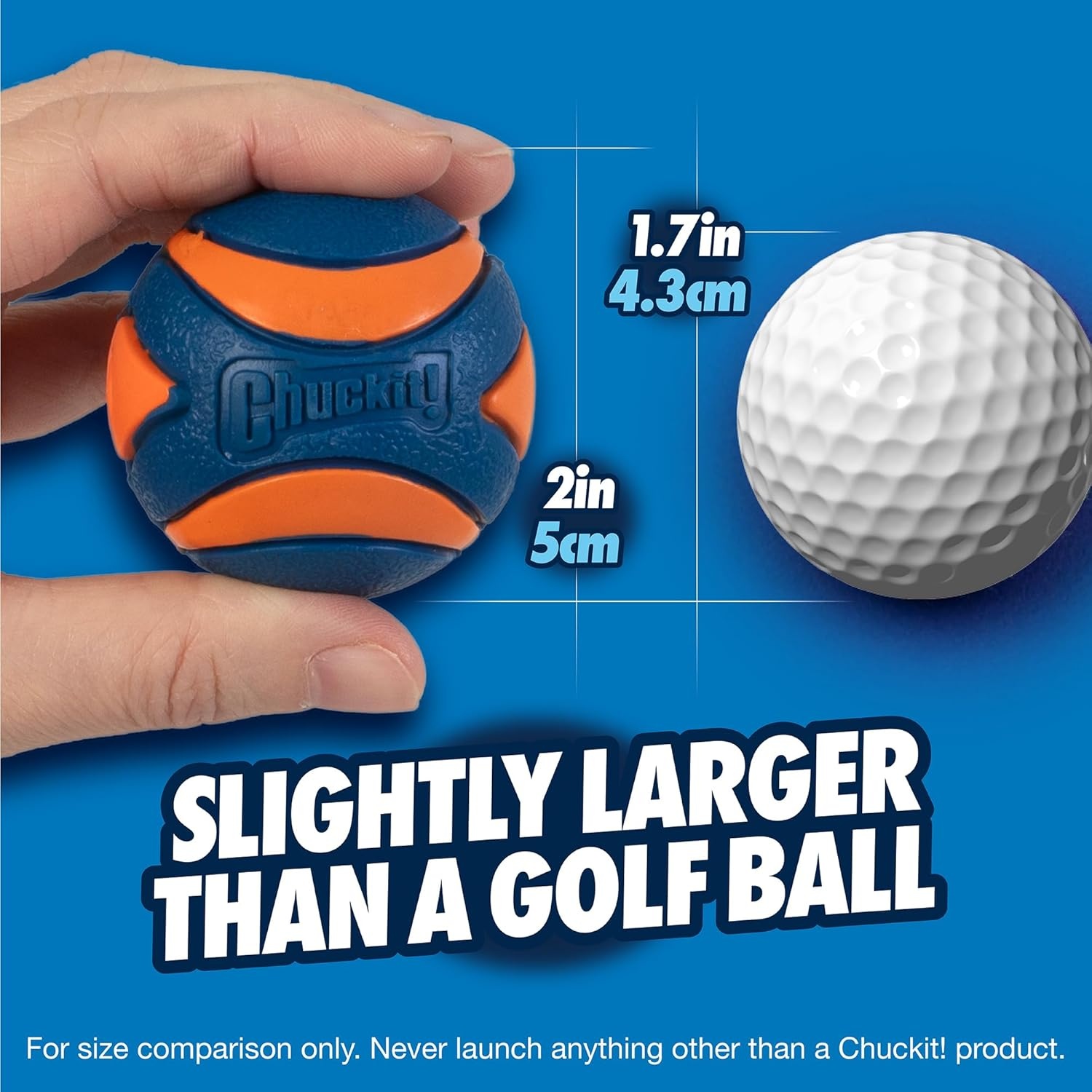 image:imageChuckit Ultra Squeaker Dog Ball Fetch Toy Medium 1 PackSqueaker