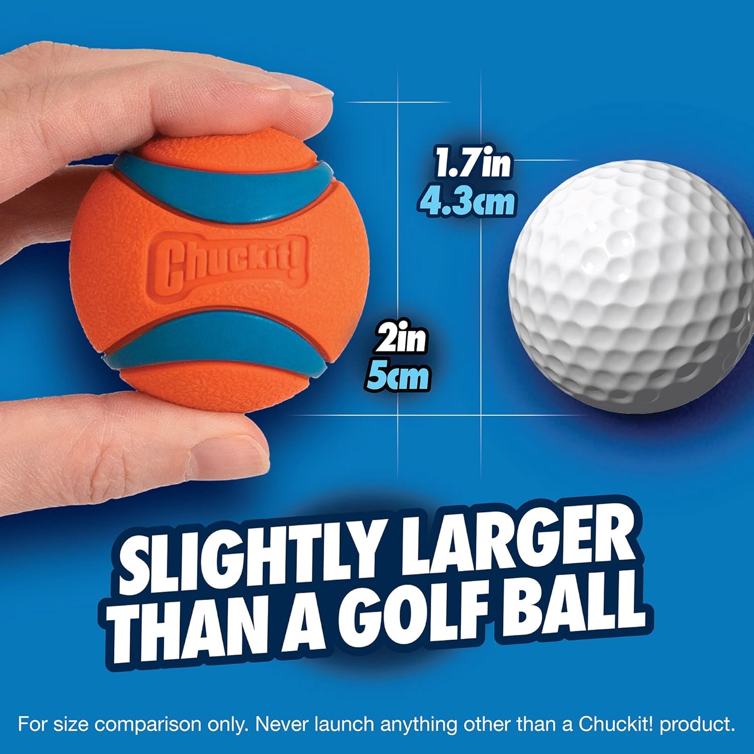 image:imageChuckit Ultra Squeaker Dog Ball Fetch Toy Medium 1 PackUltra