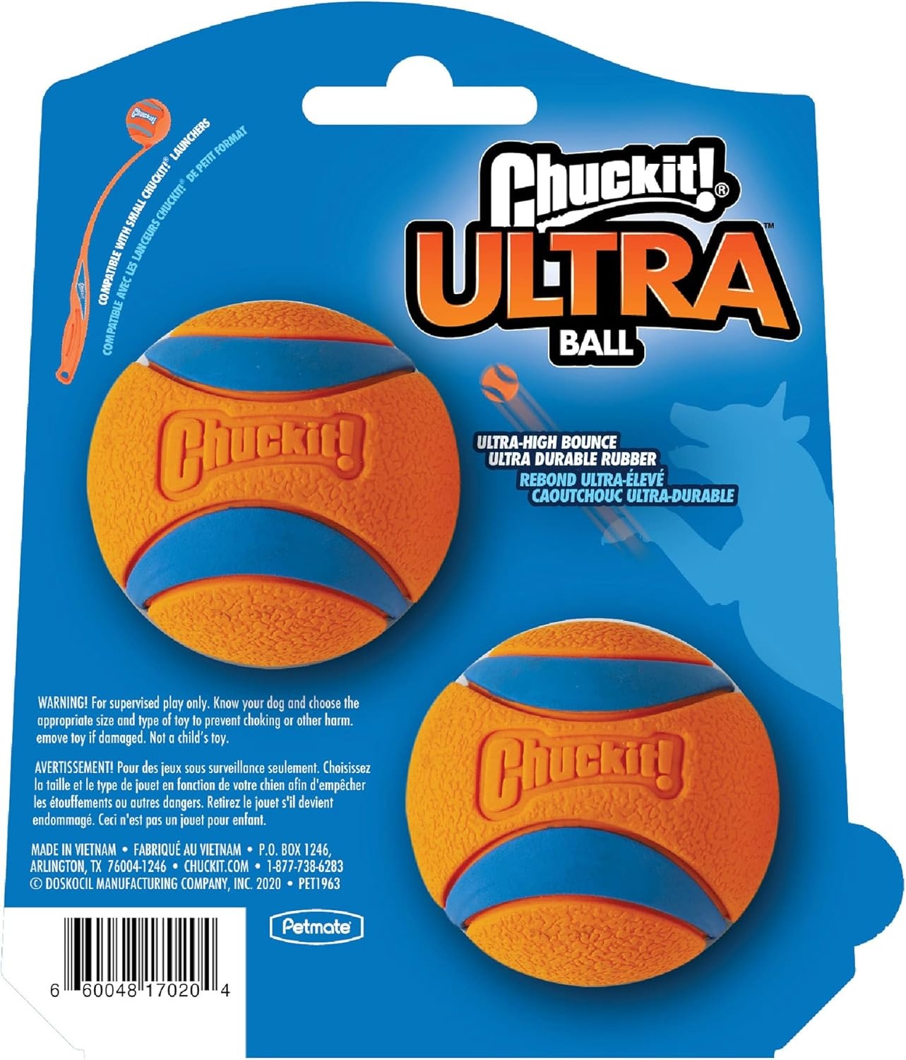 image:imageChuckit Ultra Squeaker Dog Ball Fetch Toy Medium 1 PackUltra