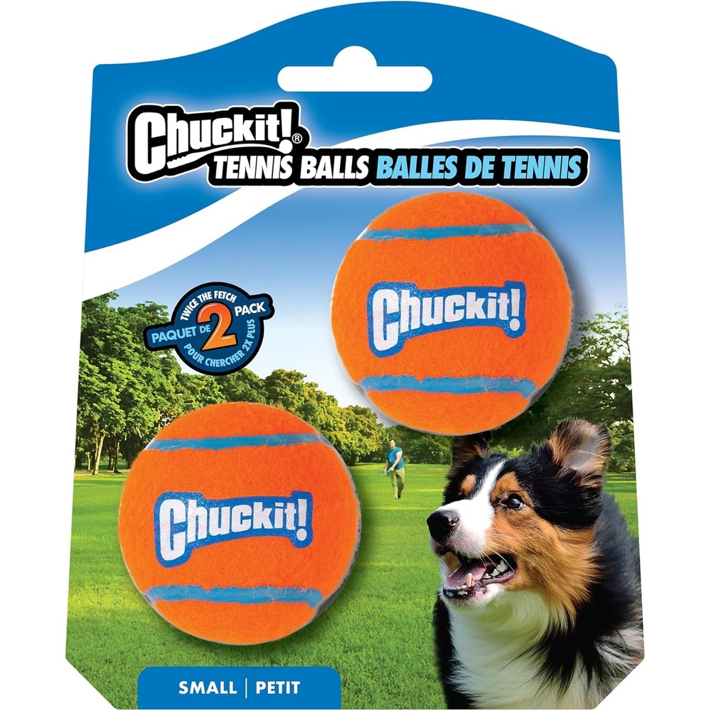 image:imageChuckit Dog Tennis Ball Dog Toy Medium 25 Inch Diameter for dogs 2060 lbs Pack of 2Small Pack of 2
