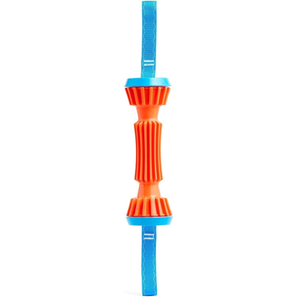 image:imageChuckit Rugged Bumper Dog Toy Fetch Stick with TPR Ridges for Easy Grip Medium TugofWar Toy for Medium Dogs Floats in Water 135 Orange and Blue not recommended for Aggressive ChewersMulticolored