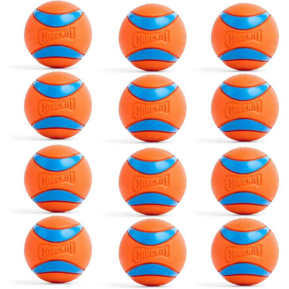 image:imageChuckit Ultra Ball Dog Toy Medium Bouncy Fetch Balls For Dogs 2060 lbs Made from Durable Rubber Floating Water Pet Toys Size Medium 25inch Diameter Pack of 4Medium Pack of 6