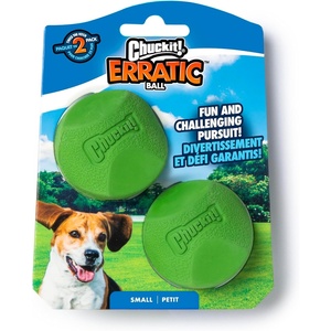 image:imageChuckit Erratic Dog Ball Interactive Toy For Dogs Unpredictable Bounces Small 2 For Small Breeds and Puppies Pack of 2Green