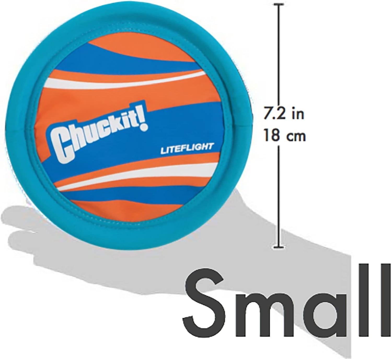 image:imageChuckit Lite Flight Dog Fetch Toy Large 10 Inch DiameterBlueOrange