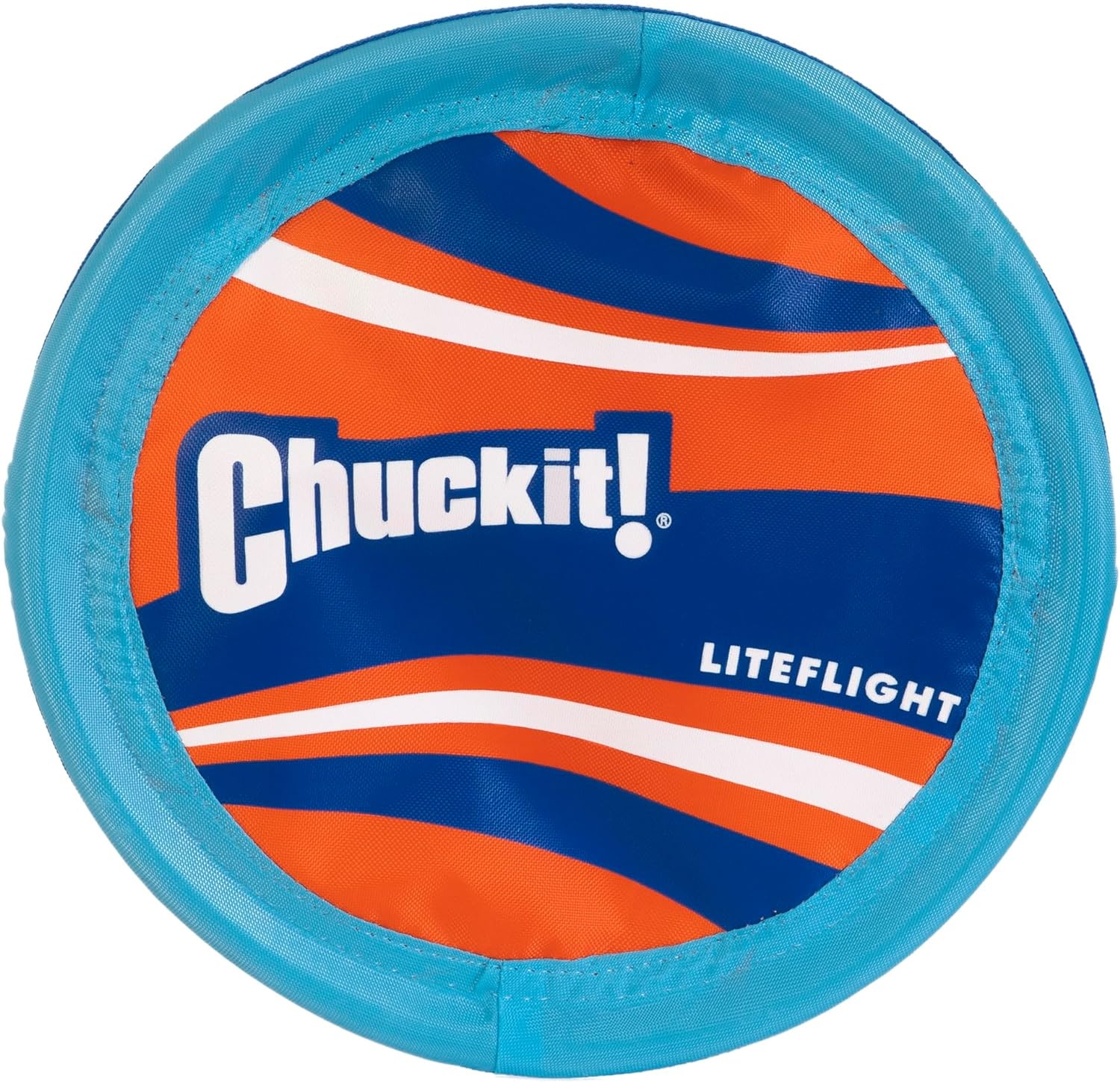 image:imageChuckit Lite Flight Dog Fetch Toy Large 10 Inch DiameterBlueOrange