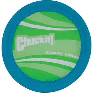 image:imageChuckit Lite Flight Dog Fetch Toy Large 10 Inch DiameterMax Glow